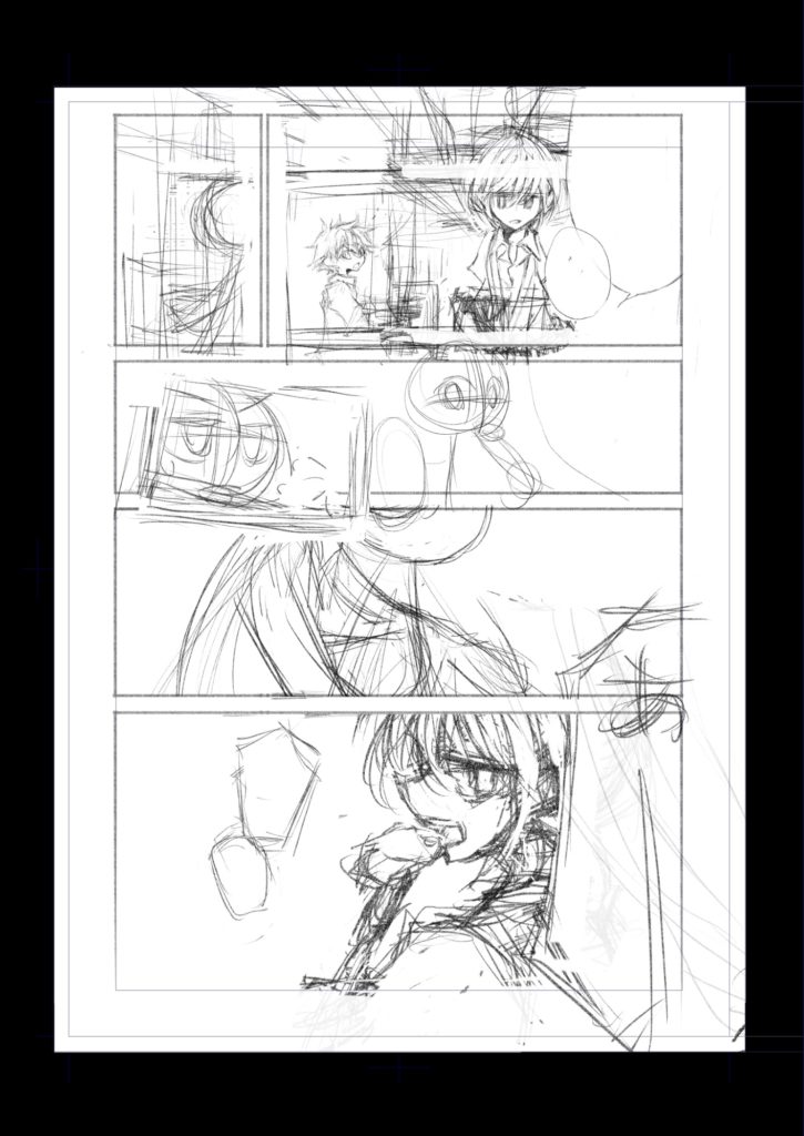 3枚目、アップで横から。エースの背中からぬっと監督生が出てくるイメージ。